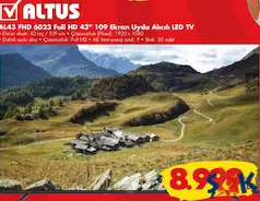 ALTUS AL43 FHD 6023 FULL HD 43 İNÇ 109 EKRAN UYDU ALICILI LED TV